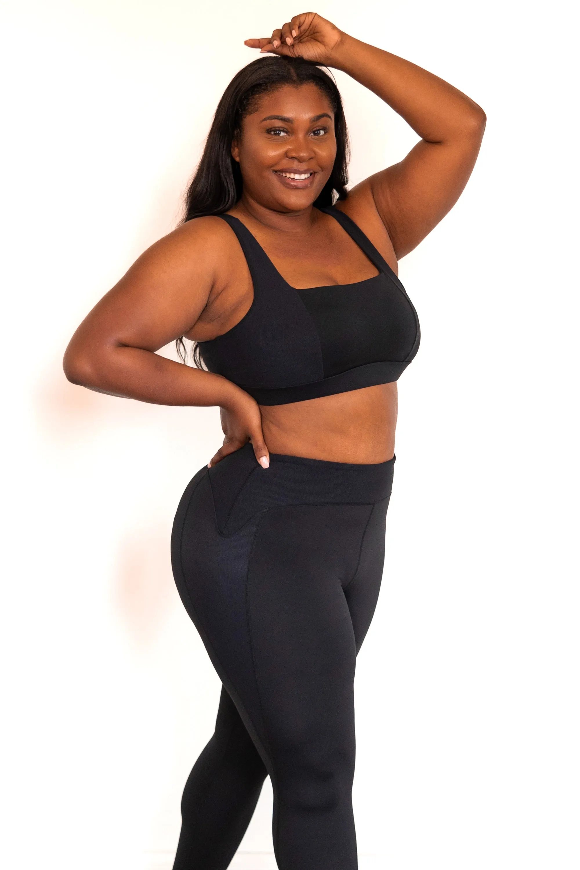 Caught Your Attention Sports Bra Black