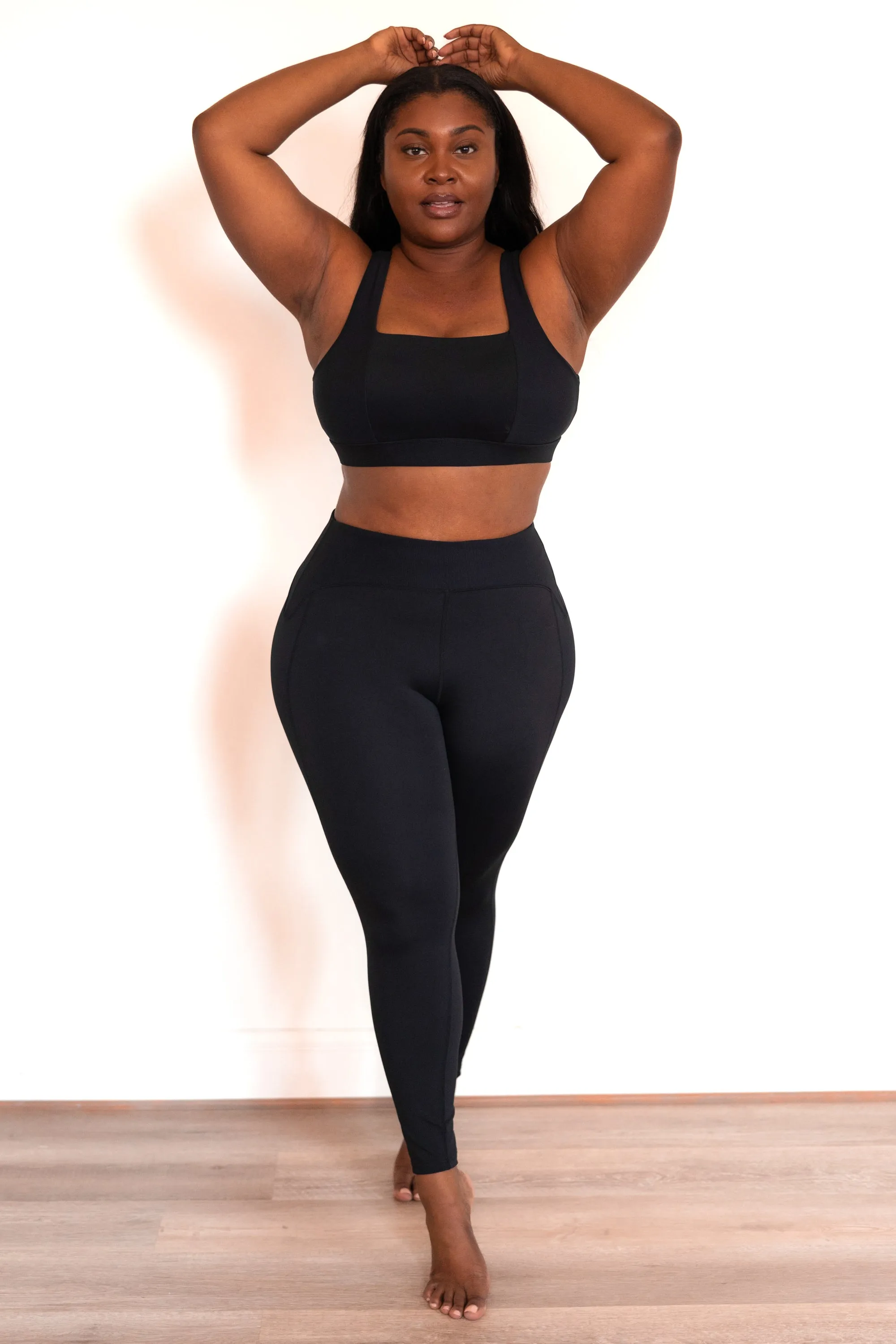 Caught Your Attention Sports Bra Black