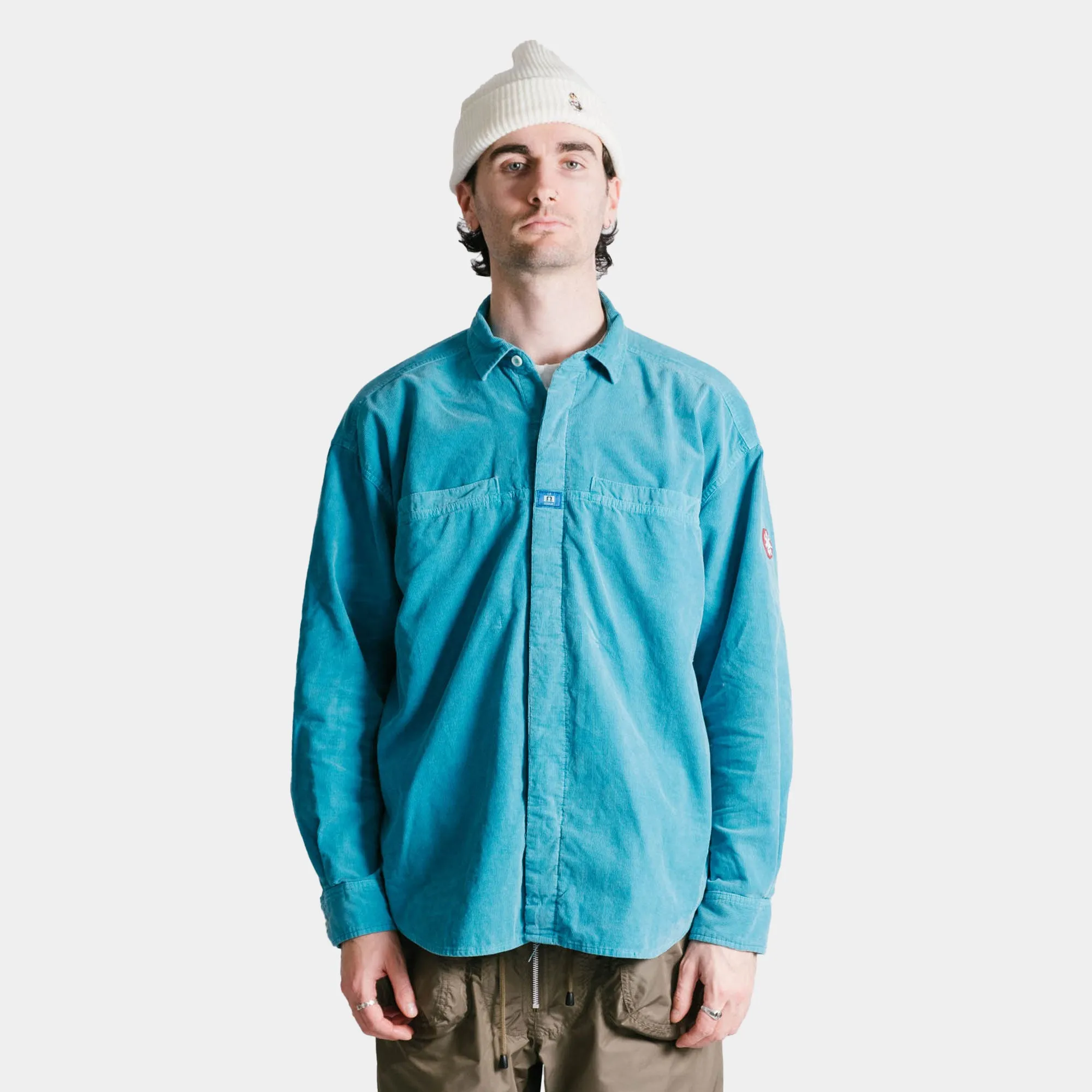 Cav Empt Overdye Cord Design Big Shirt - Green