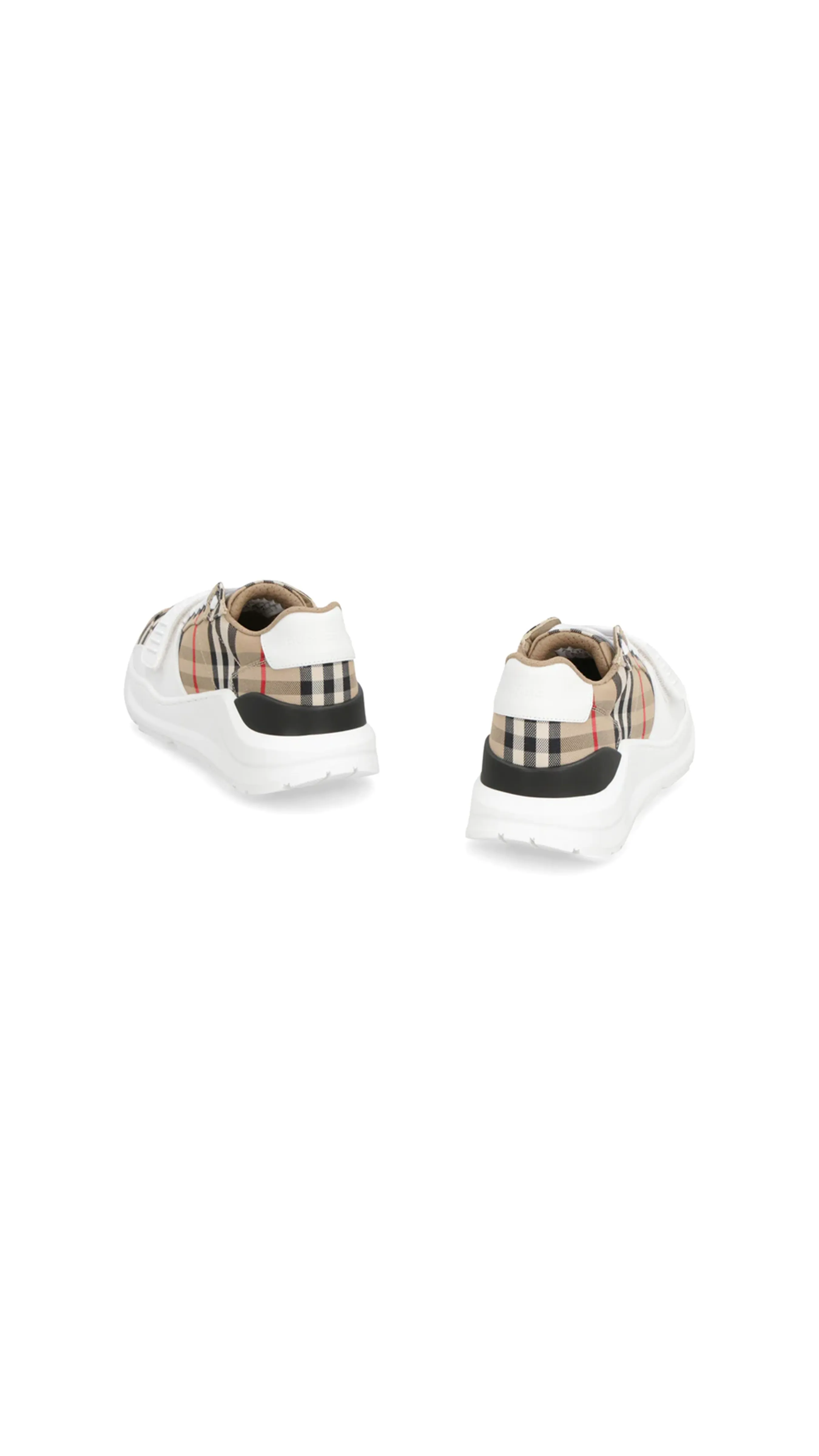 Archive Beige Check Leather Sneakers