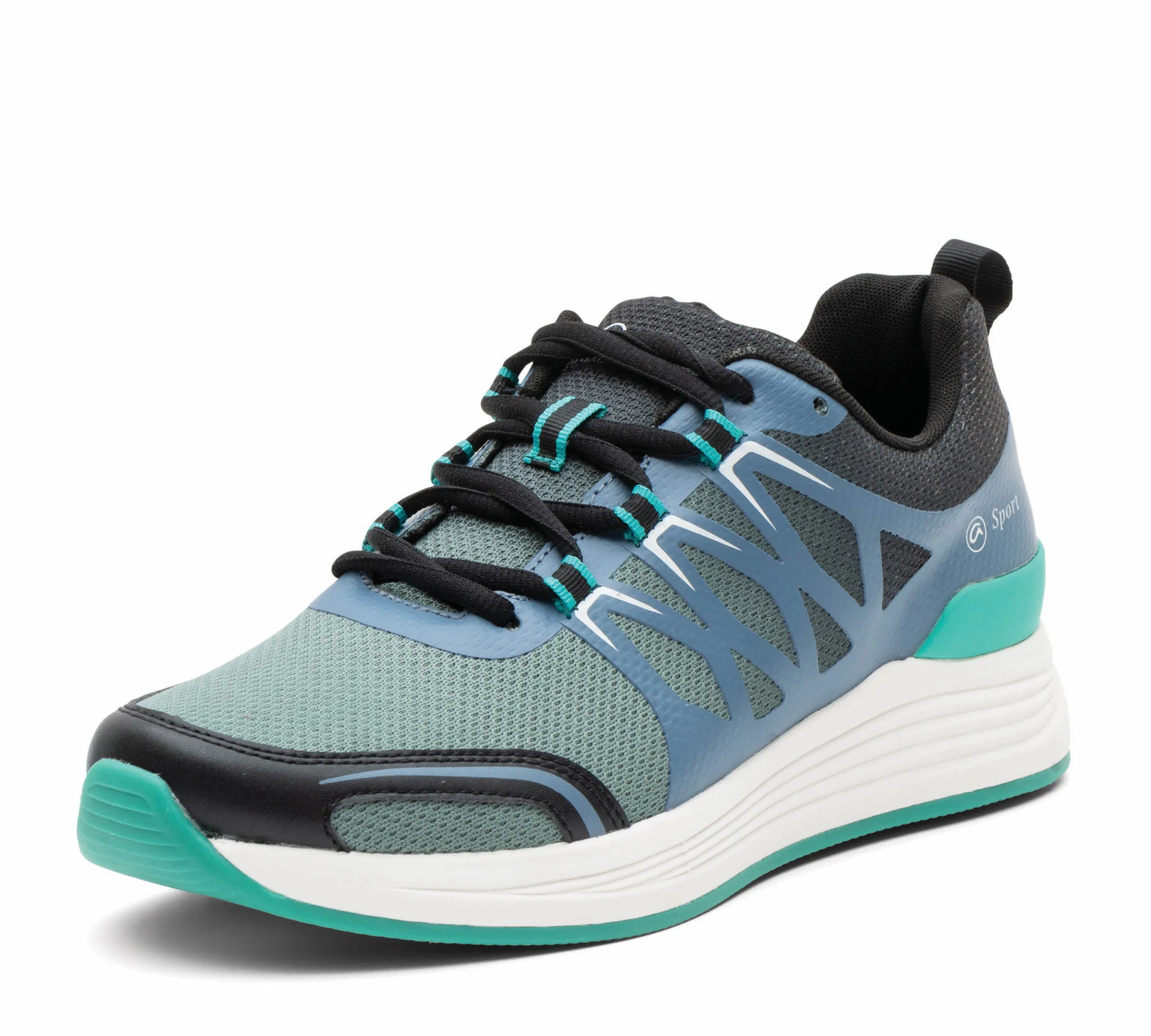 Chester Men's Lightweight Sneaker - Green & Blue 36