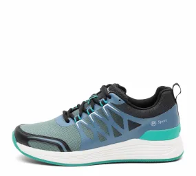 Chester Men's Lightweight Sneaker - Green & Blue 36