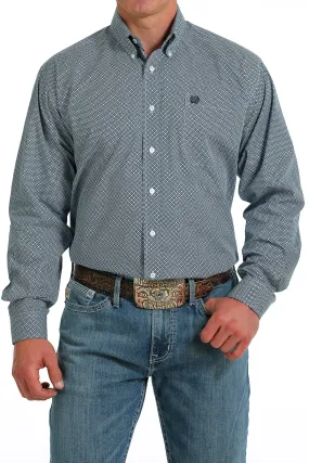 Cinch Men's Blue Print Shirt