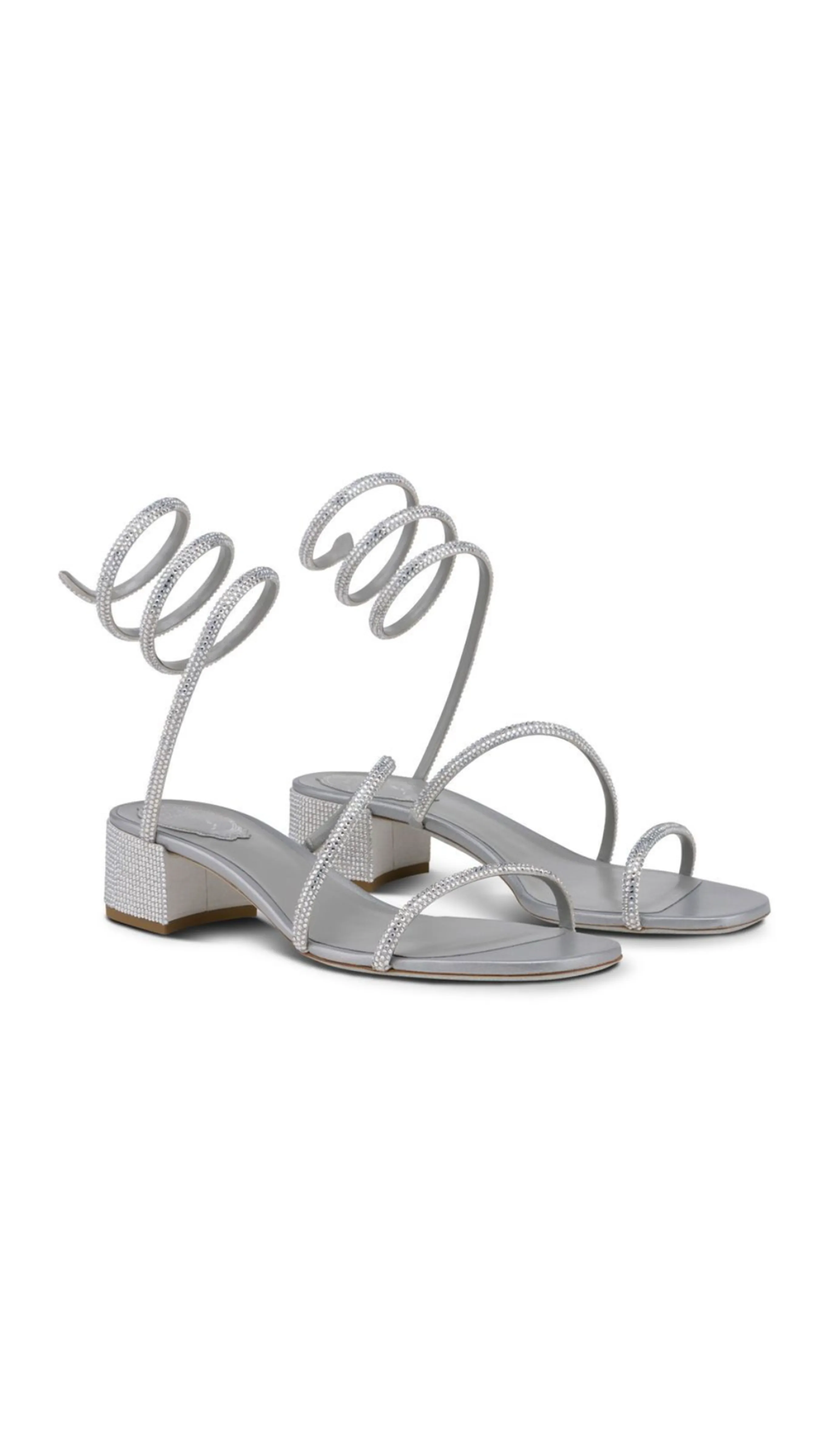 Cleo Crystal Sandals in Grey - Size 35