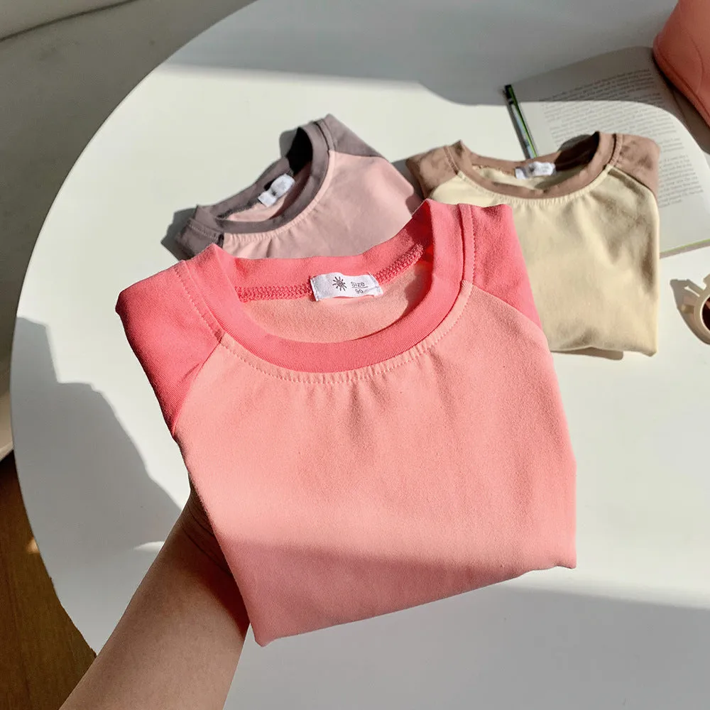 Color Block Baby Girls Tops Wholesale - Style 23090681