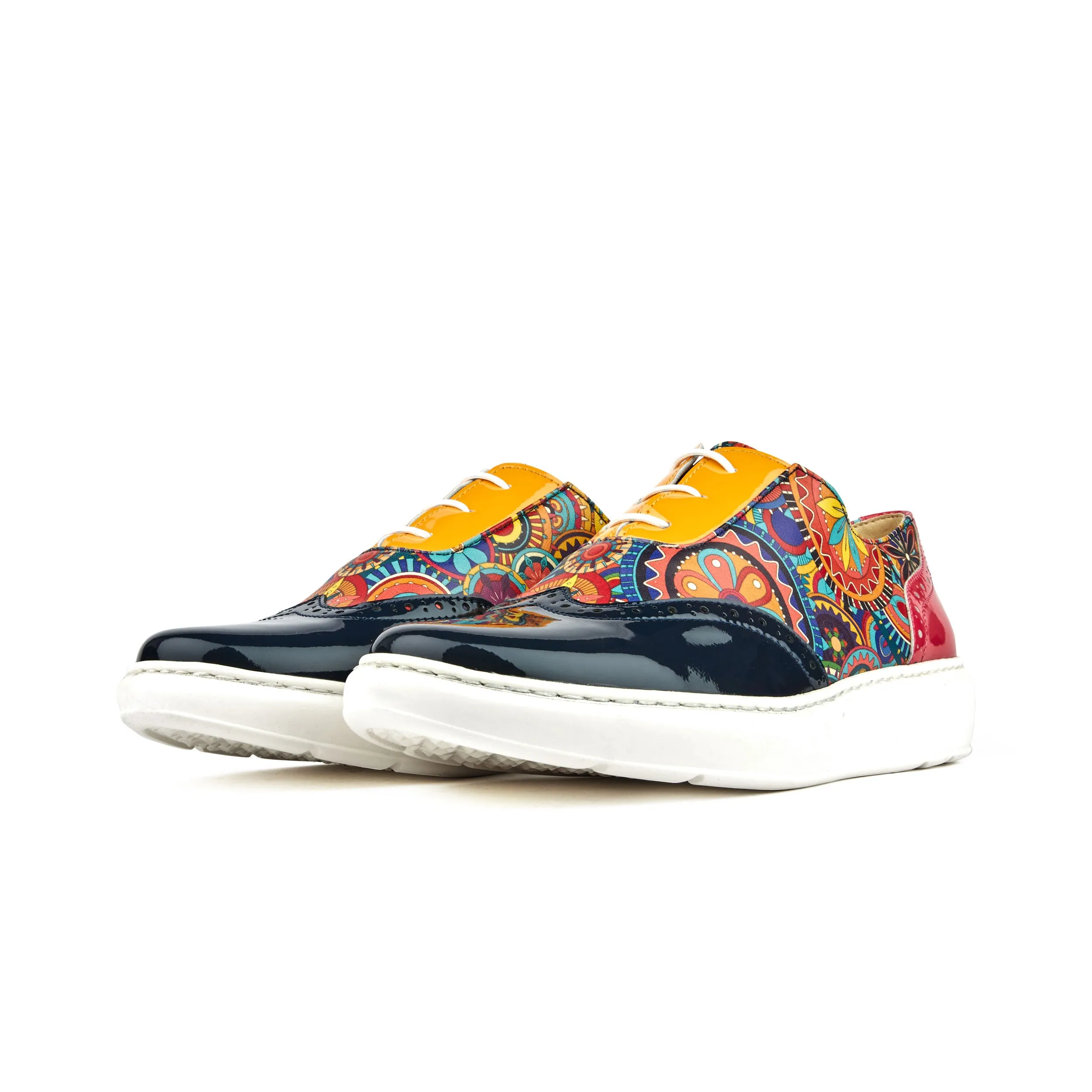 COLORADO MULTI SIGNATURE - Women's lightweight EVA sole trainer with brogue details