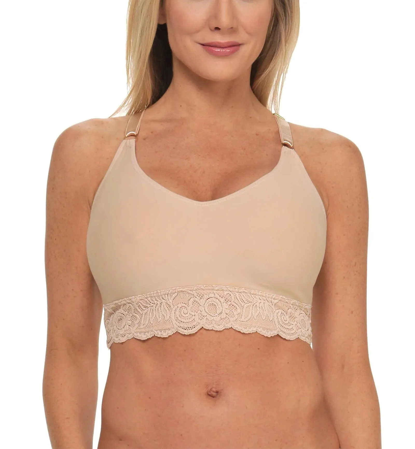 Comfeez Wirefree Bralette Nude - Shapeez Beneficial for Smoothing in Back.