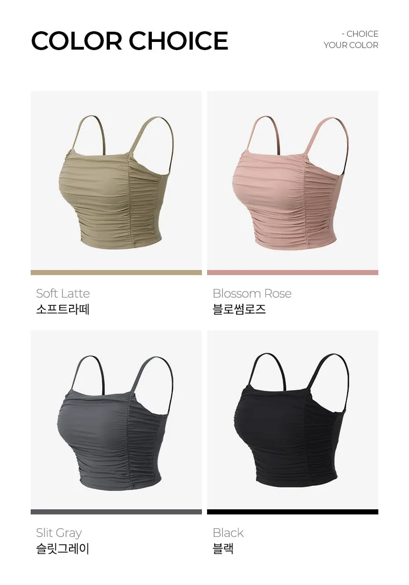 Conch Wear Balloon Shirring Sleeveless Bra Top