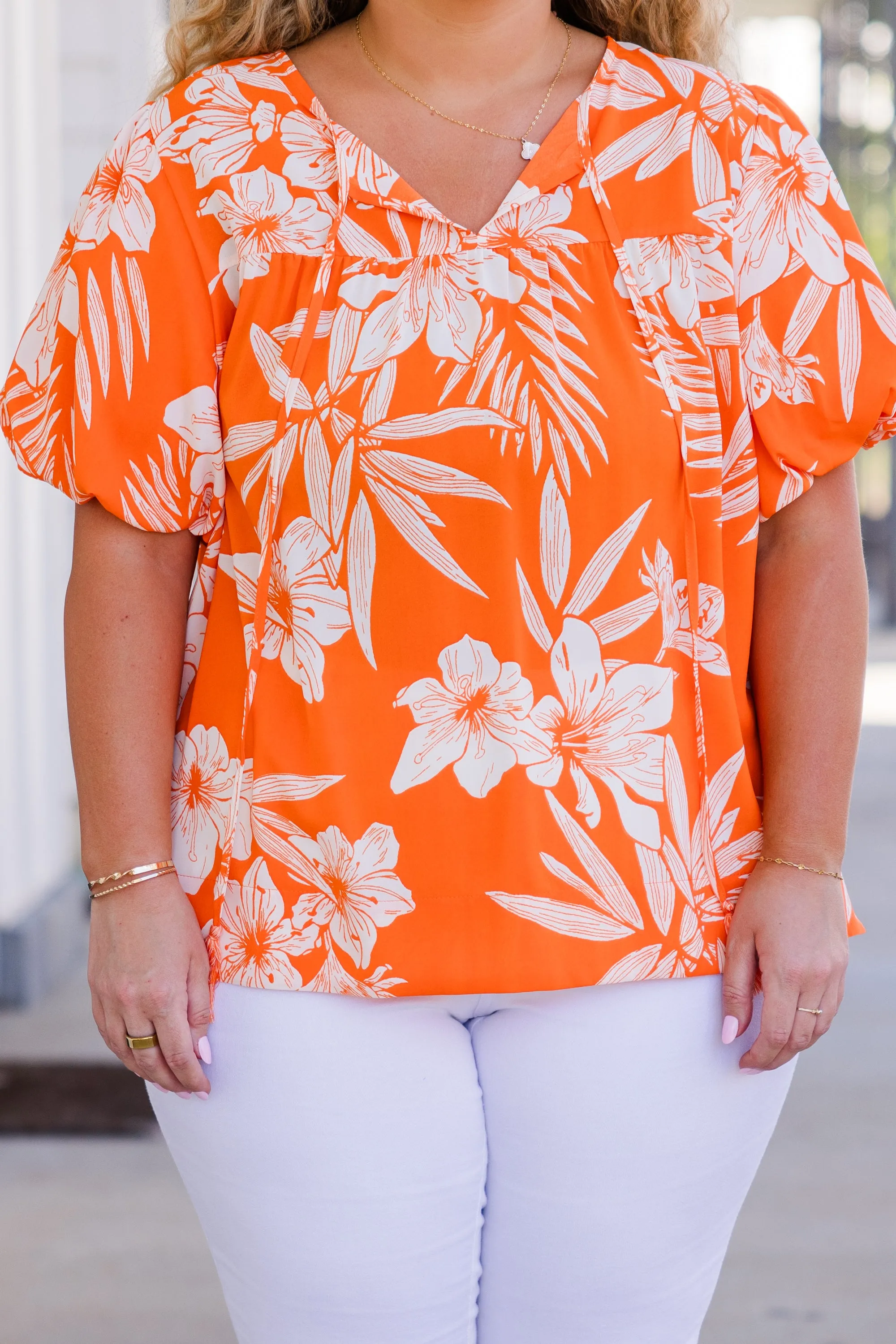 Orange Coral Reef Queen Top