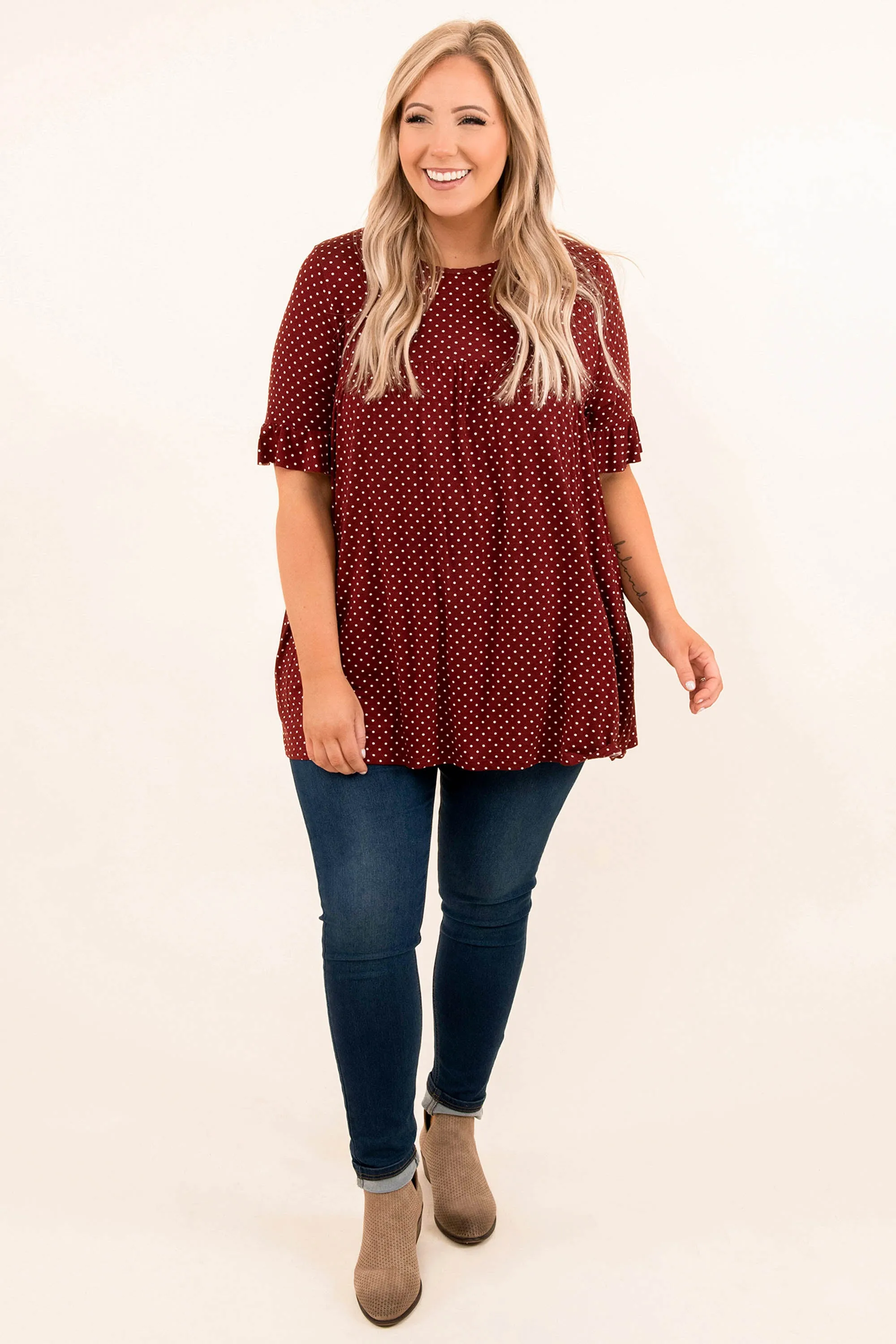 Counting The Stars Top, Burgundy