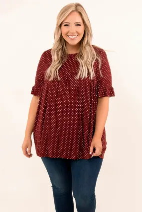 Counting The Stars Top, Burgundy