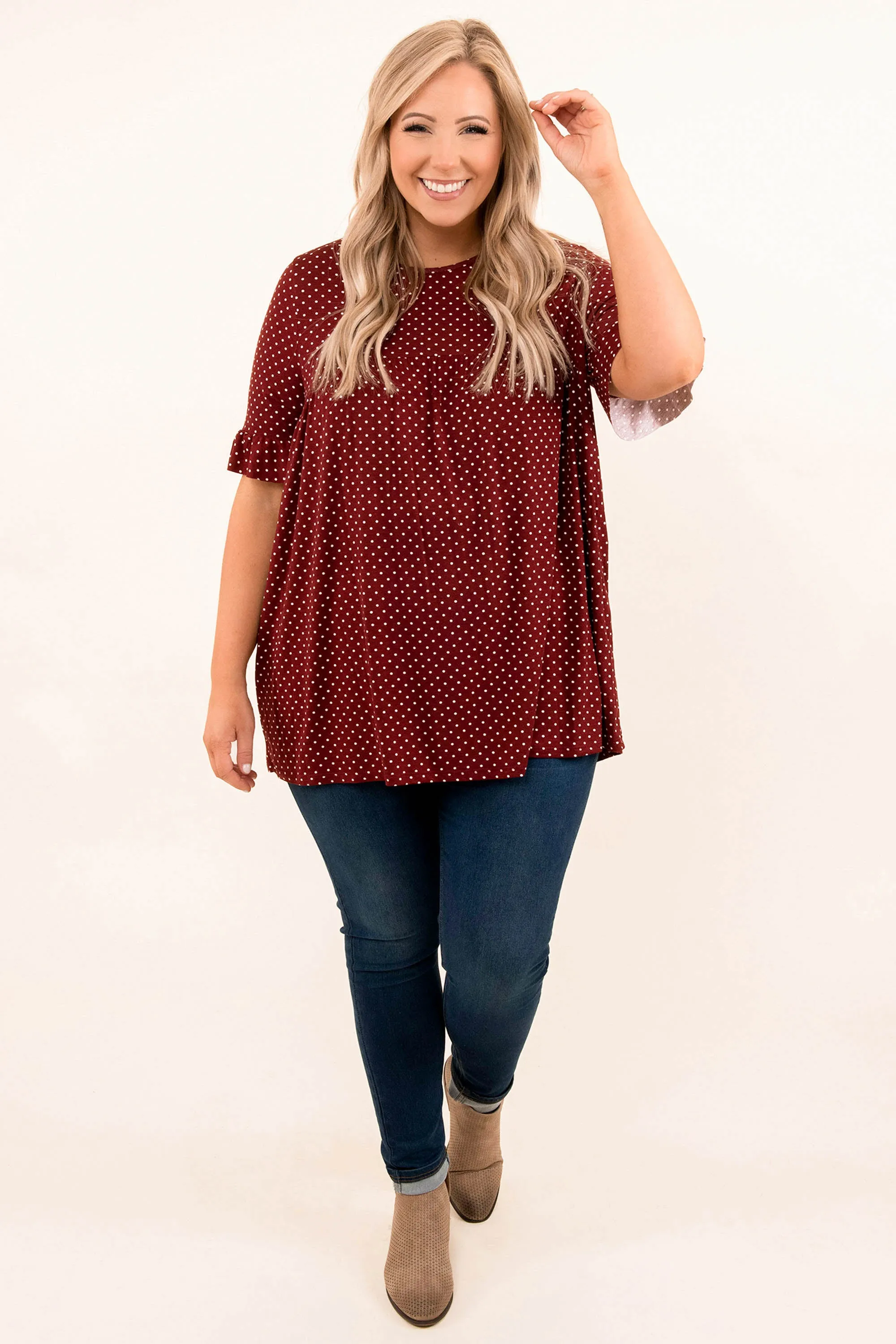 Counting The Stars Top, Burgundy