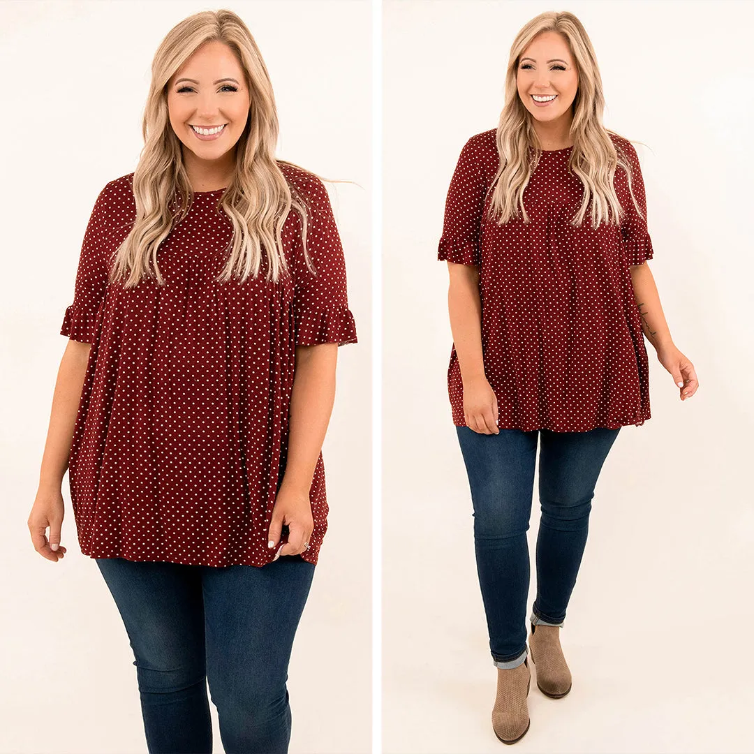 Counting The Stars Top, Burgundy