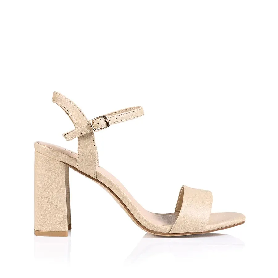 Crane Block Heel Nude Soft Shoes