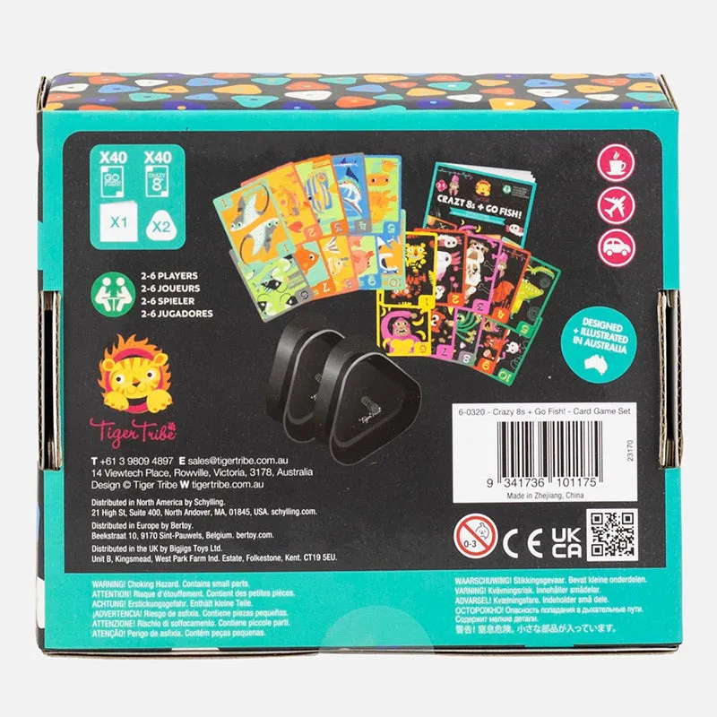 Crazy Eights and Go Fish Card Game Set