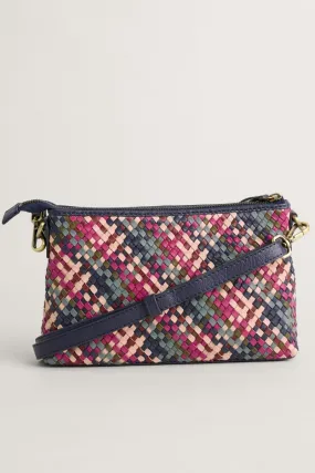 Crenvor Woven Leather Cross Body Bag