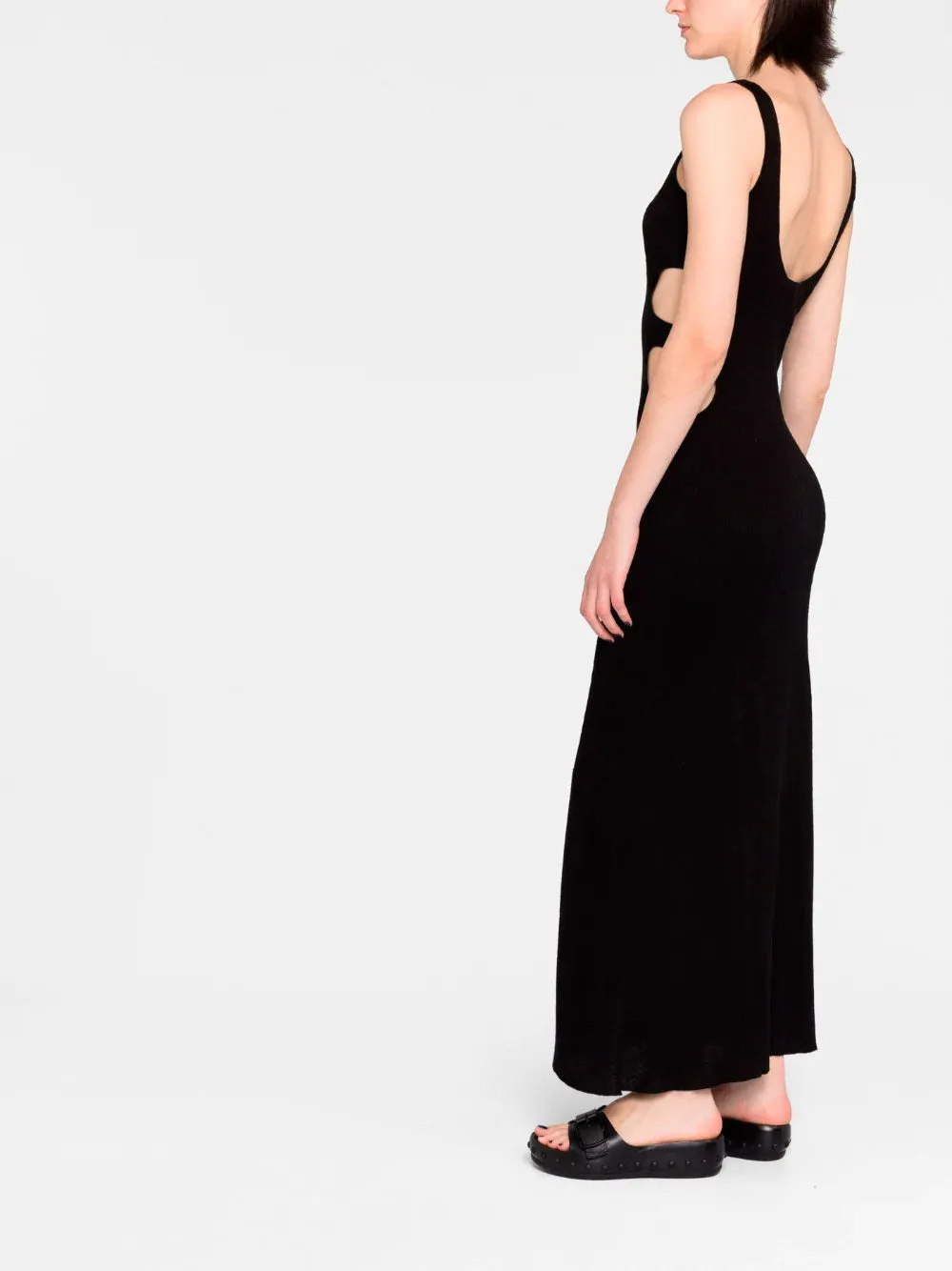 Crinkled-effect tank maxi dress