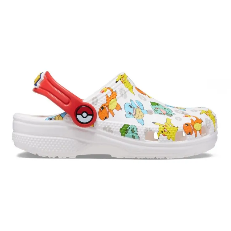 Crocs 207739 Classic Pokemon Clog Kid White