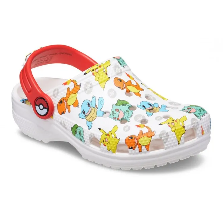 Crocs 207739 Classic Pokemon Clog Kid White