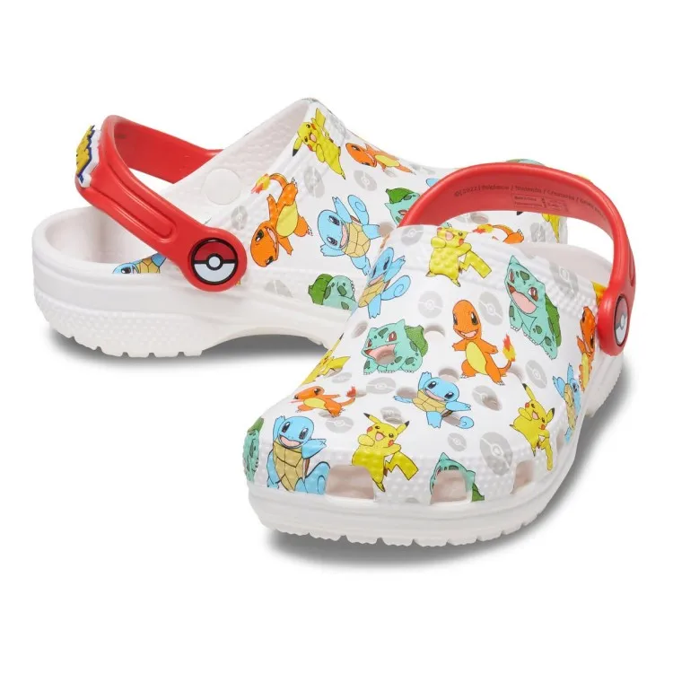 Crocs 207739 Classic Pokemon Clog Kid White