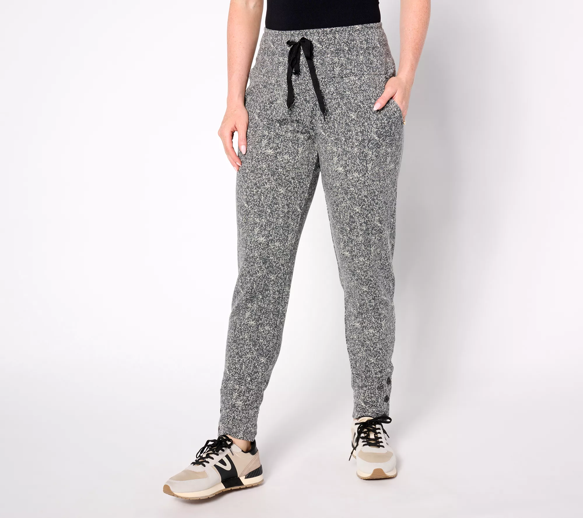 Cuddl Duds Comfortwear Regular Button Hem Joggers