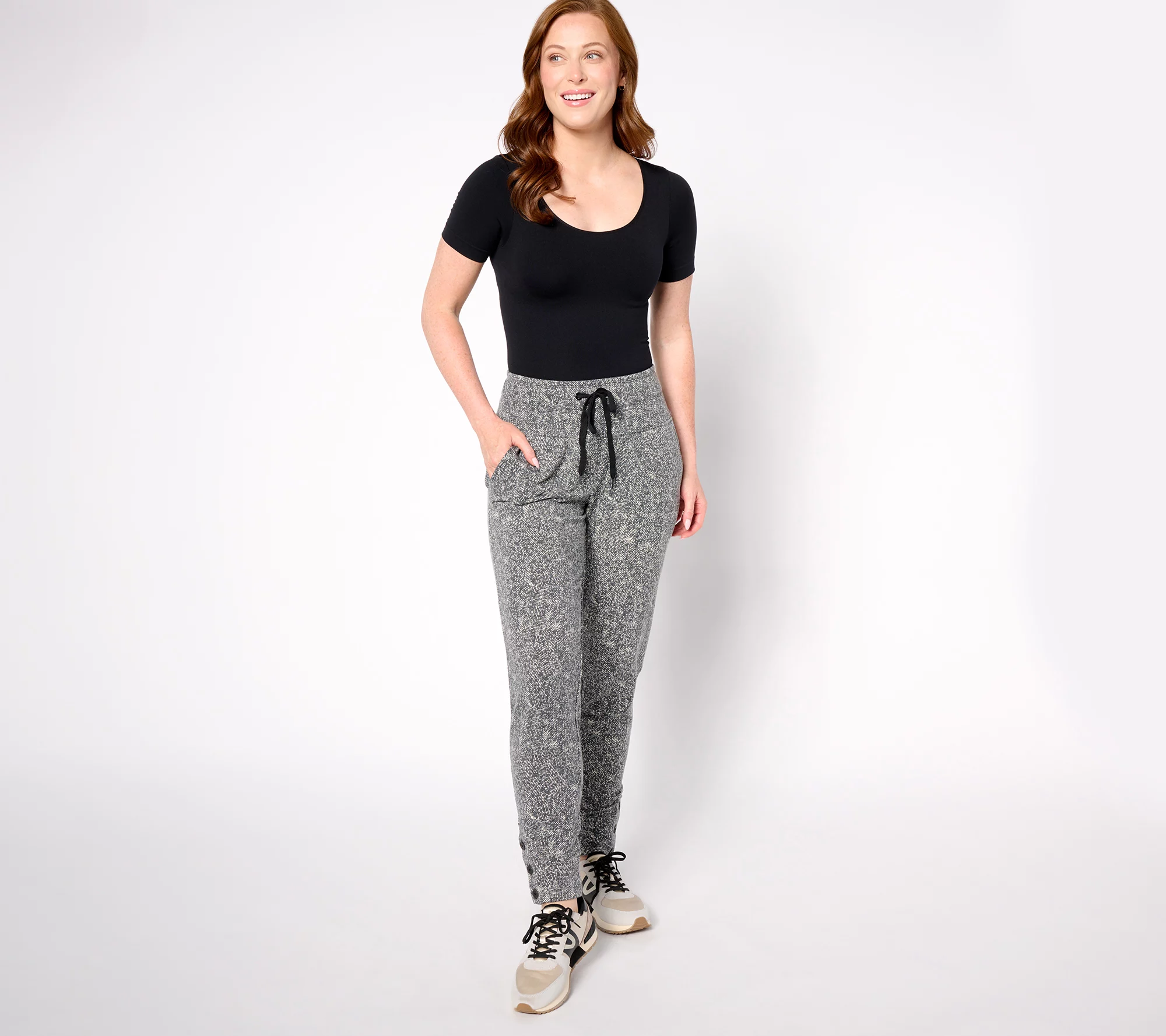 Cuddl Duds Comfortwear Regular Button Hem Joggers