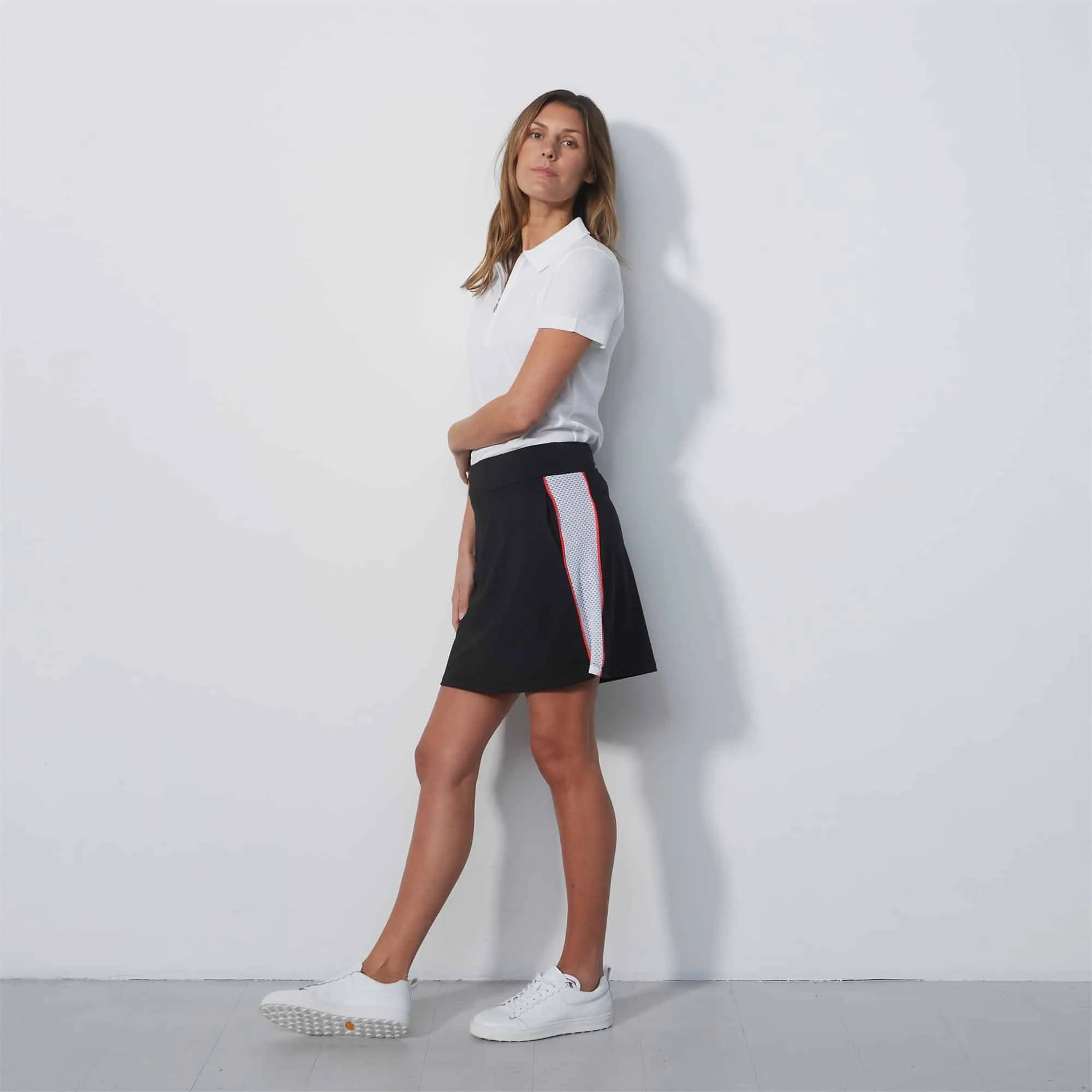 Black Ladies Golf Skort 45cm