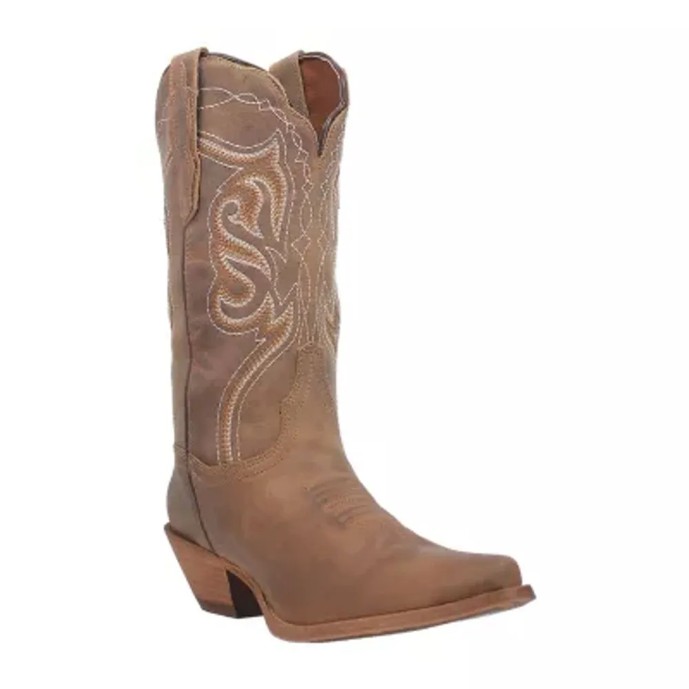 Dan Post Womens Karmel Stacked Heel Cowboy Boots