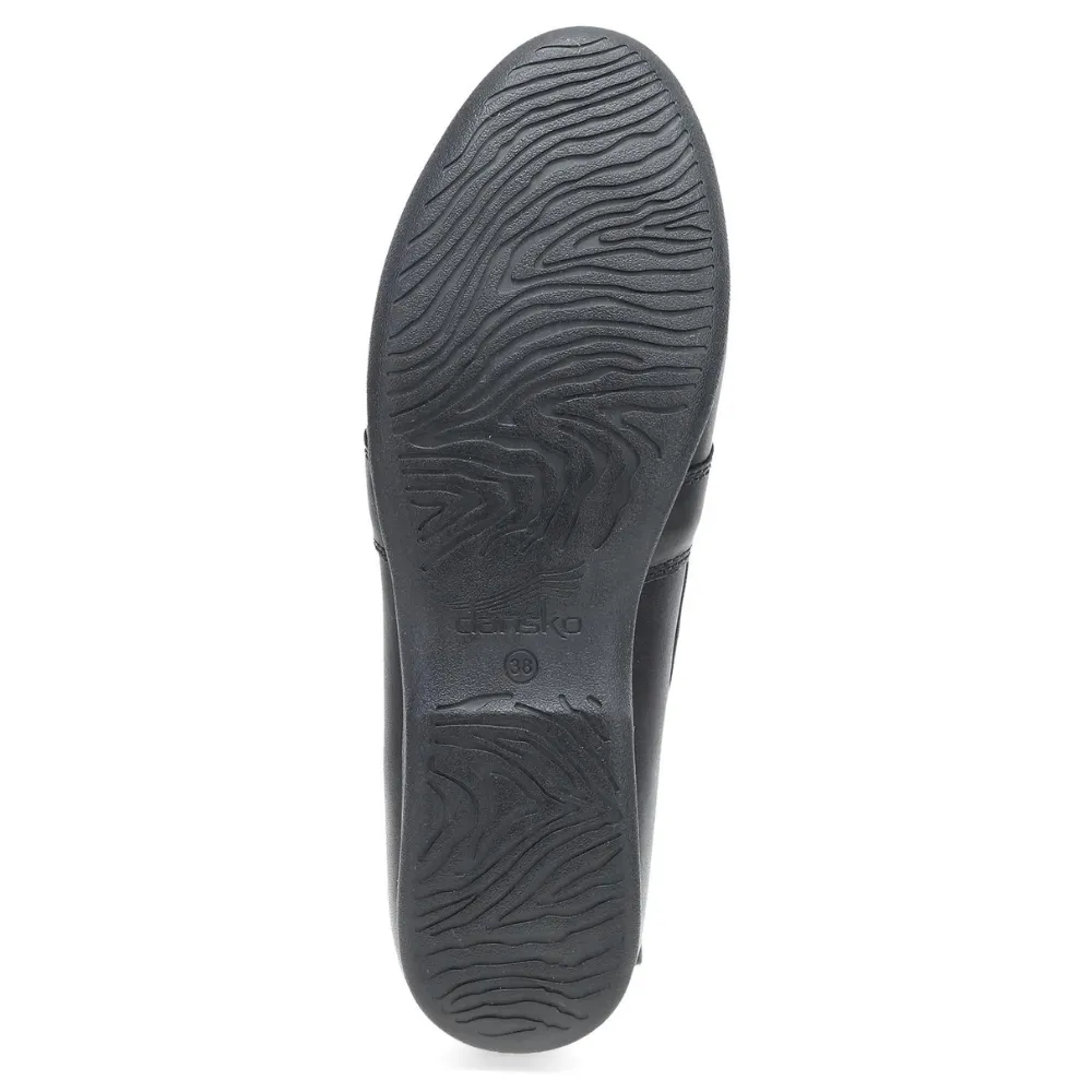 Dansko Linden Black Nappa Flat (Women's)