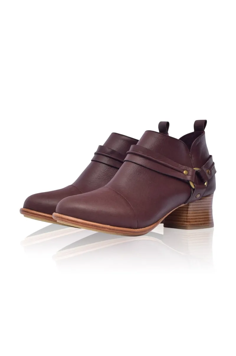 Dark Brown Dasha Low Ankle Boots