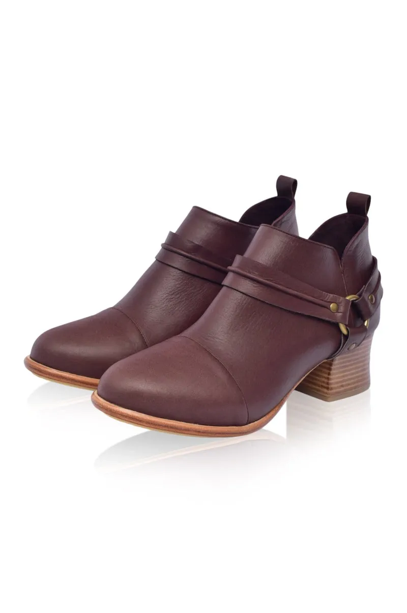 Dark Brown Dasha Low Ankle Boots