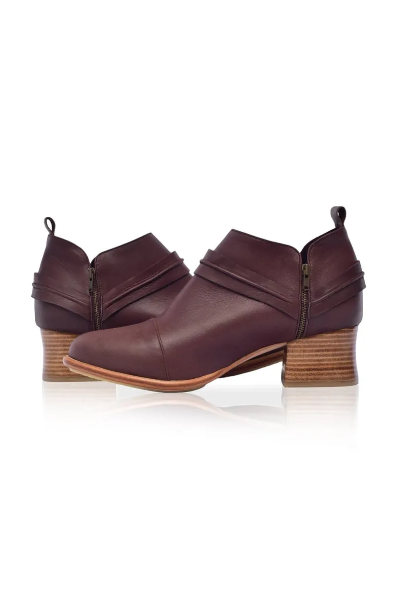 Dark Brown Dasha Low Ankle Boots