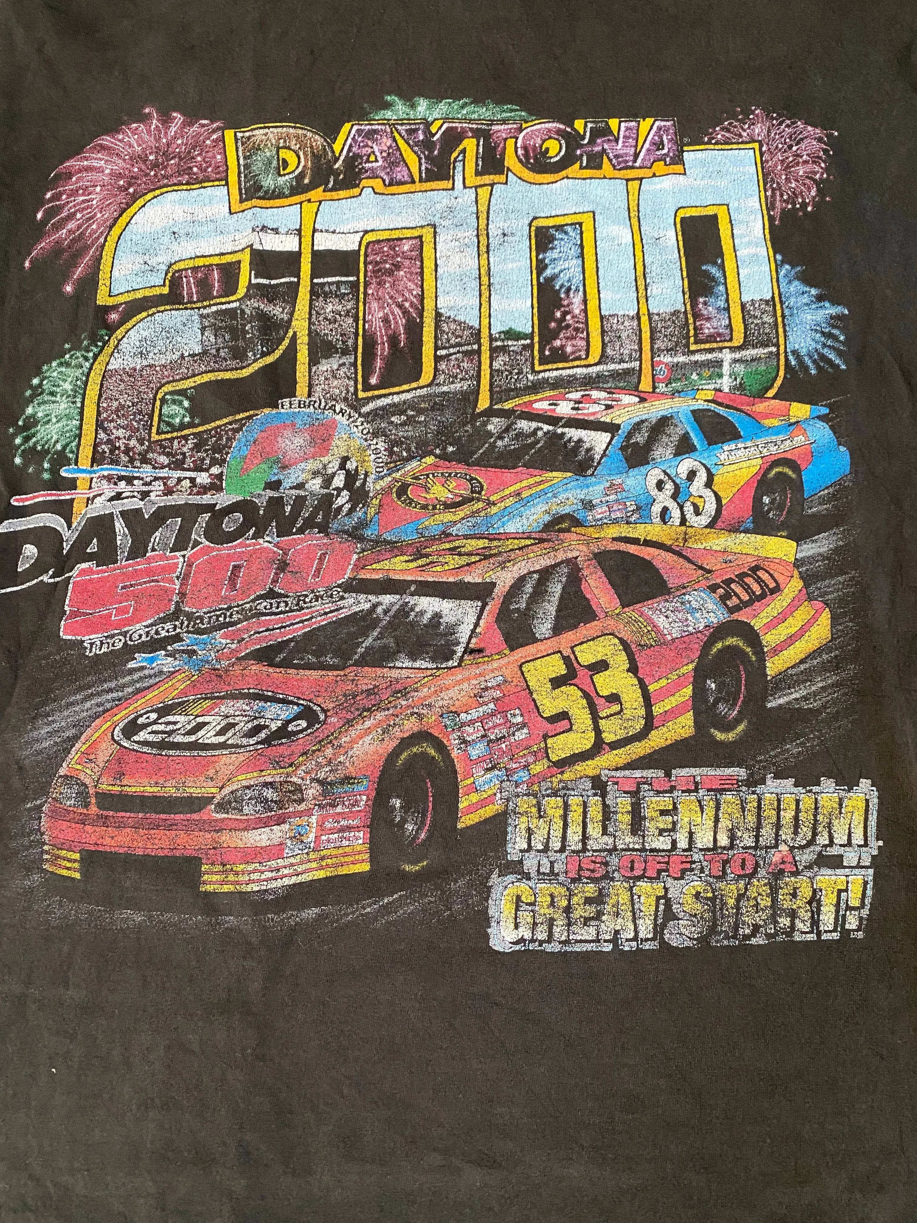 Dayton 500 “February 20, 2000” NASCAR Winston Cup Series Vintage Distressed Sleeveless T-shirt