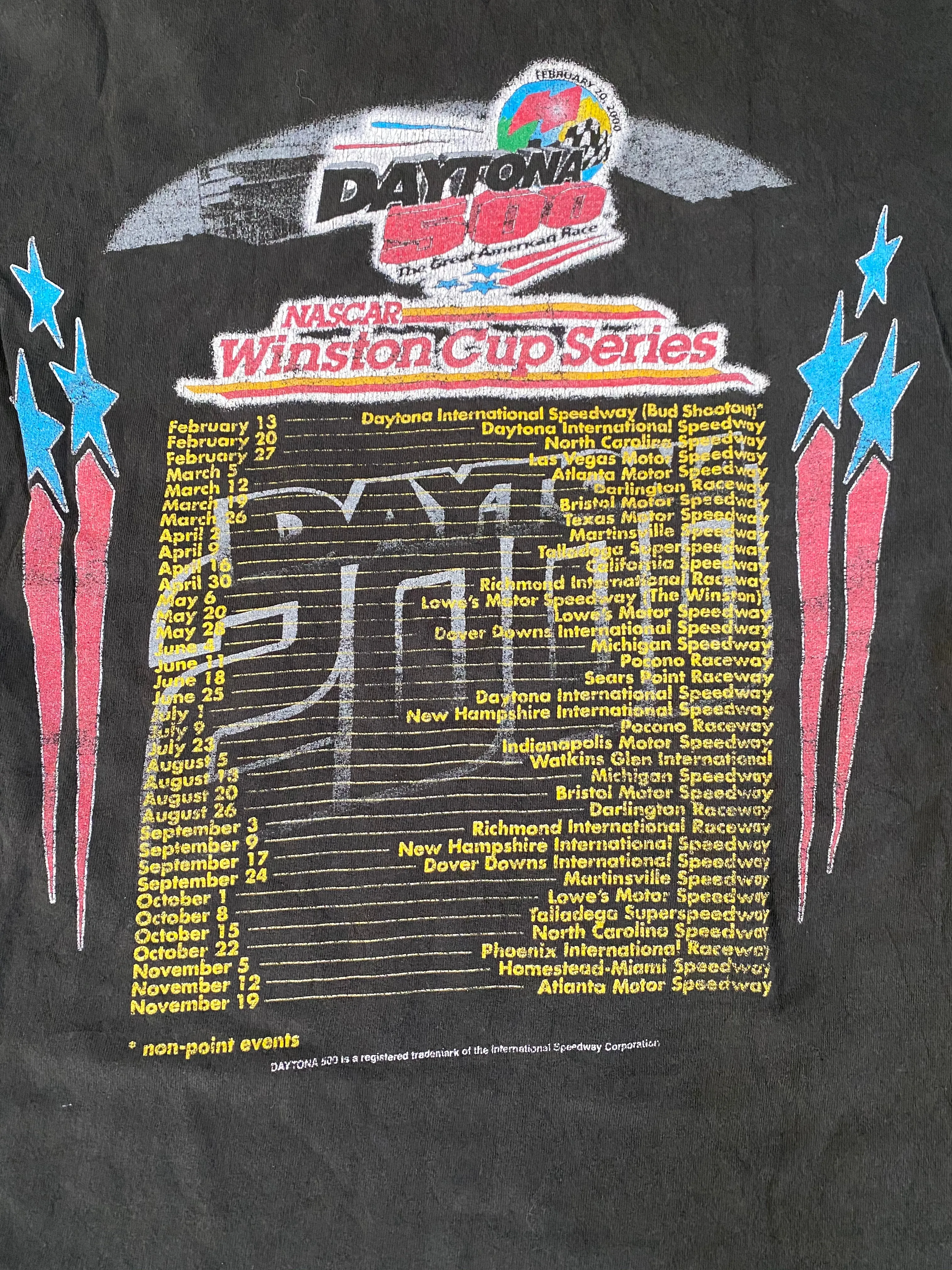 Dayton 500 “February 20, 2000” NASCAR Winston Cup Series Vintage Distressed Sleeveless T-shirt