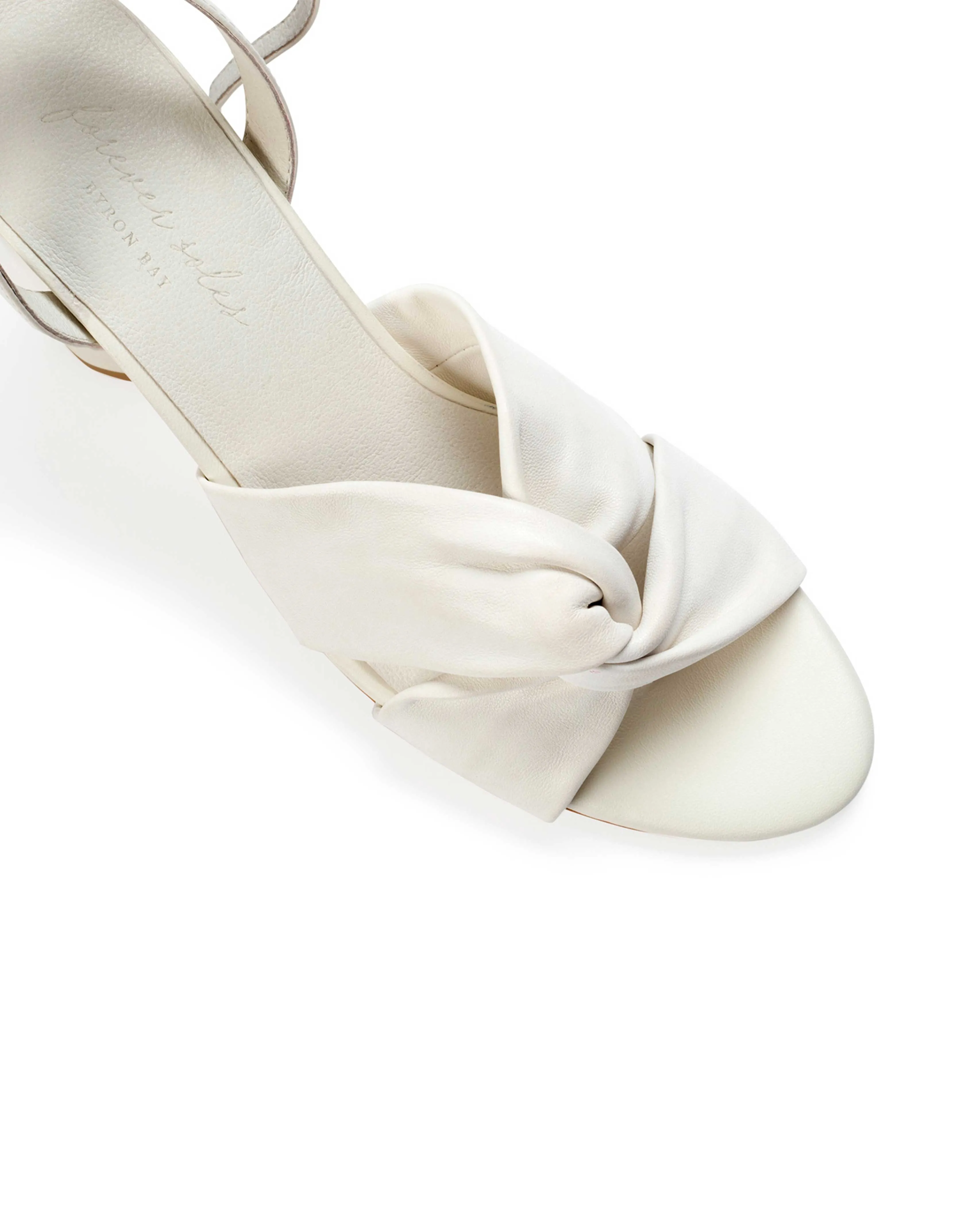 Destiny Ivory Leather Wedding Sandals - Clearance Final Sale