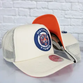 Detroit Tigers Cooperstown Trucker Hat - Evergreen Pro Orange - White