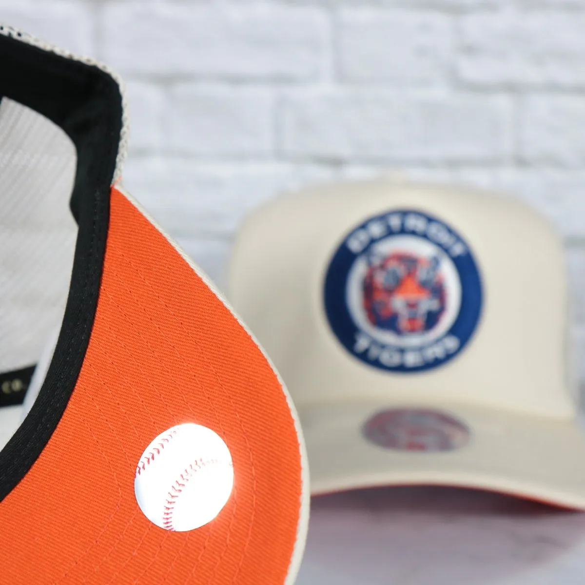 Detroit Tigers Cooperstown Trucker Hat - Evergreen Pro Orange - White