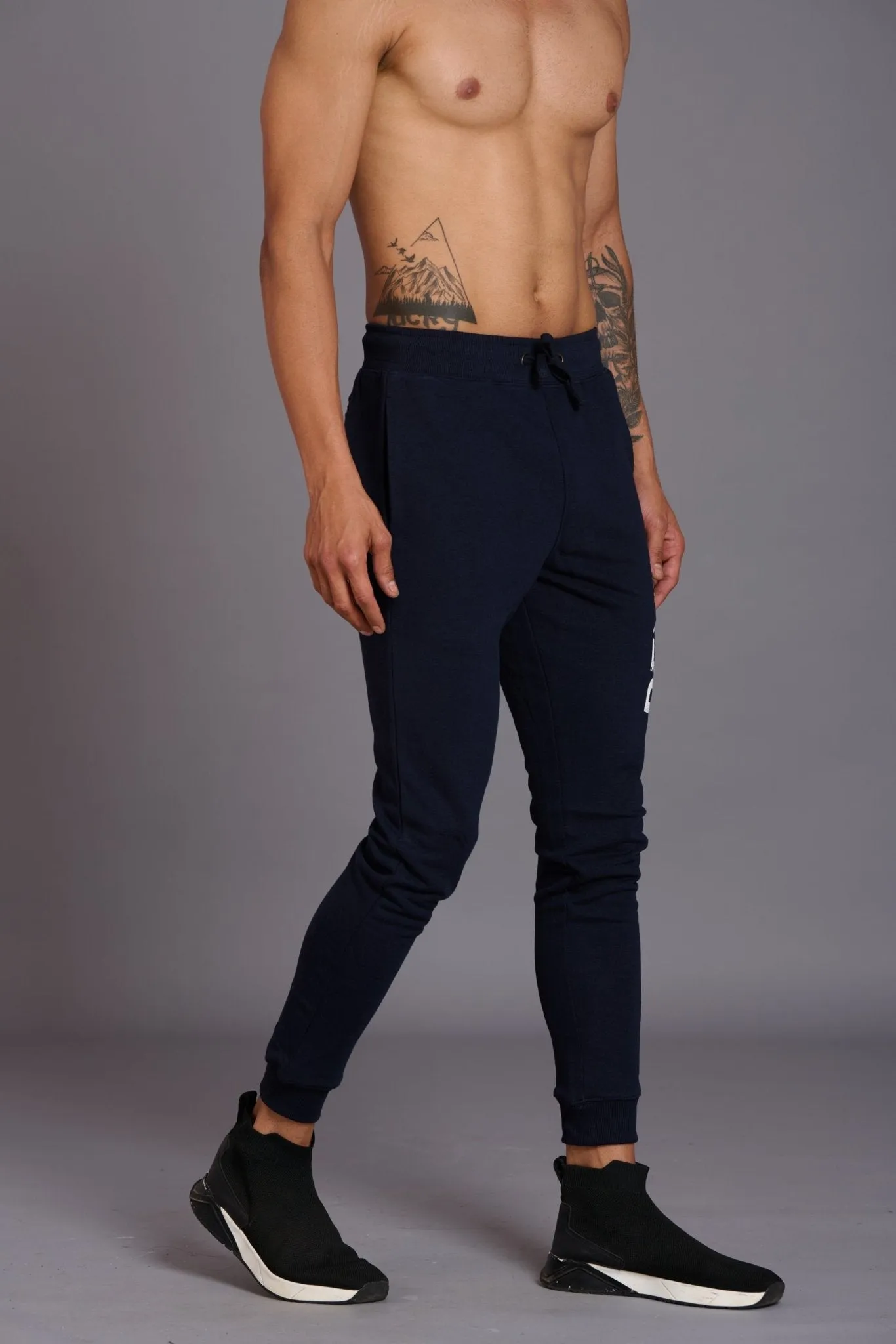 Devil Printed Black Joggers for Men