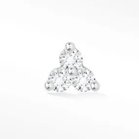 Trinity White Gold Diamond Earring