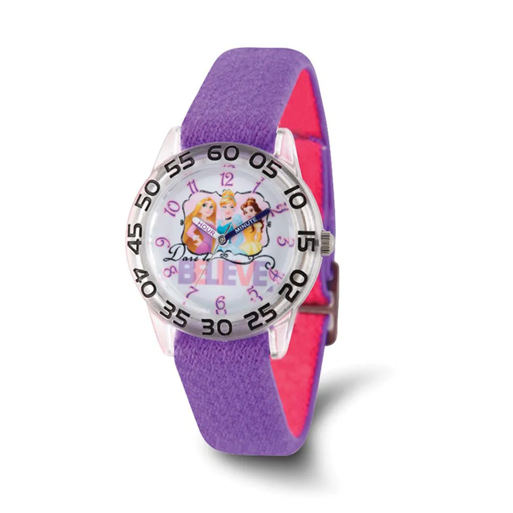 Disney princess purple watch for girls with stretch band