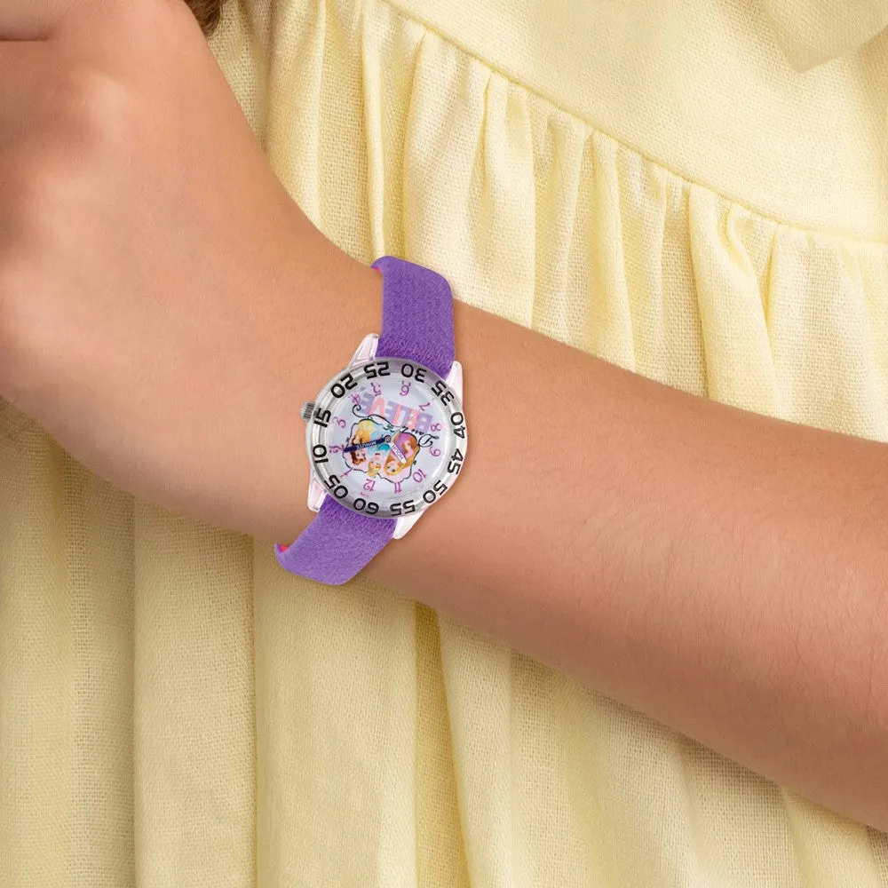 Disney princess purple watch for girls with stretch band