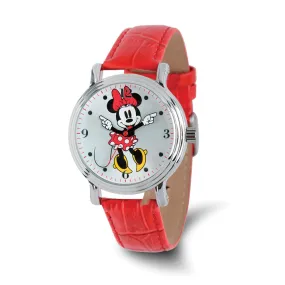 Disney Ladies Red Strap Minnie Mouse Watch with Moving Arms - 38mm