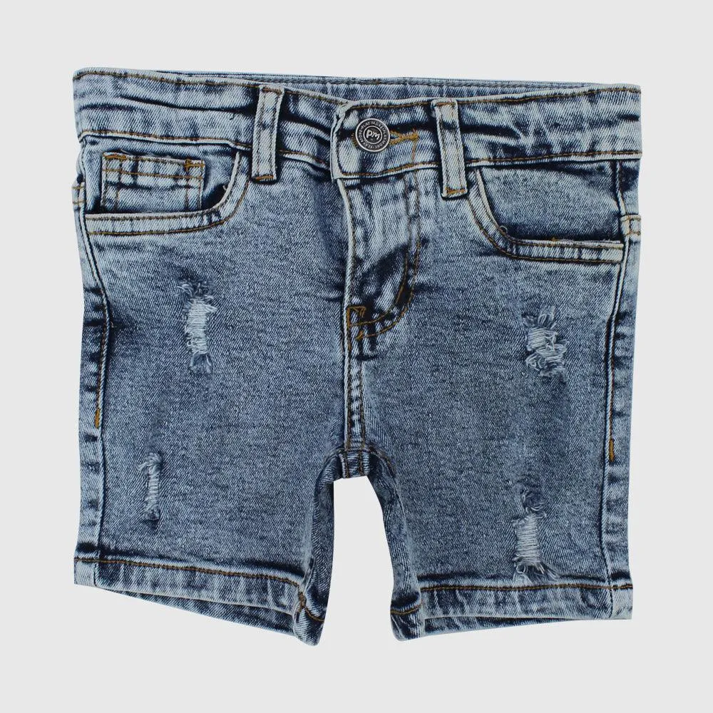 Distressed Denim Shorts