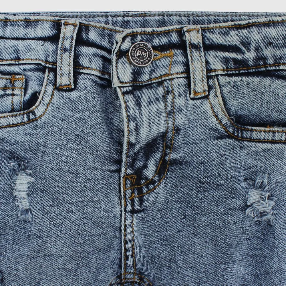 Distressed Denim Shorts