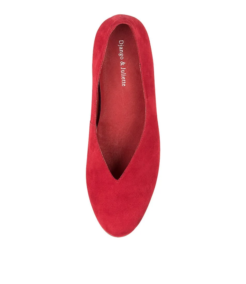 DJANGO & JULIETTE Umme Red Suede Style