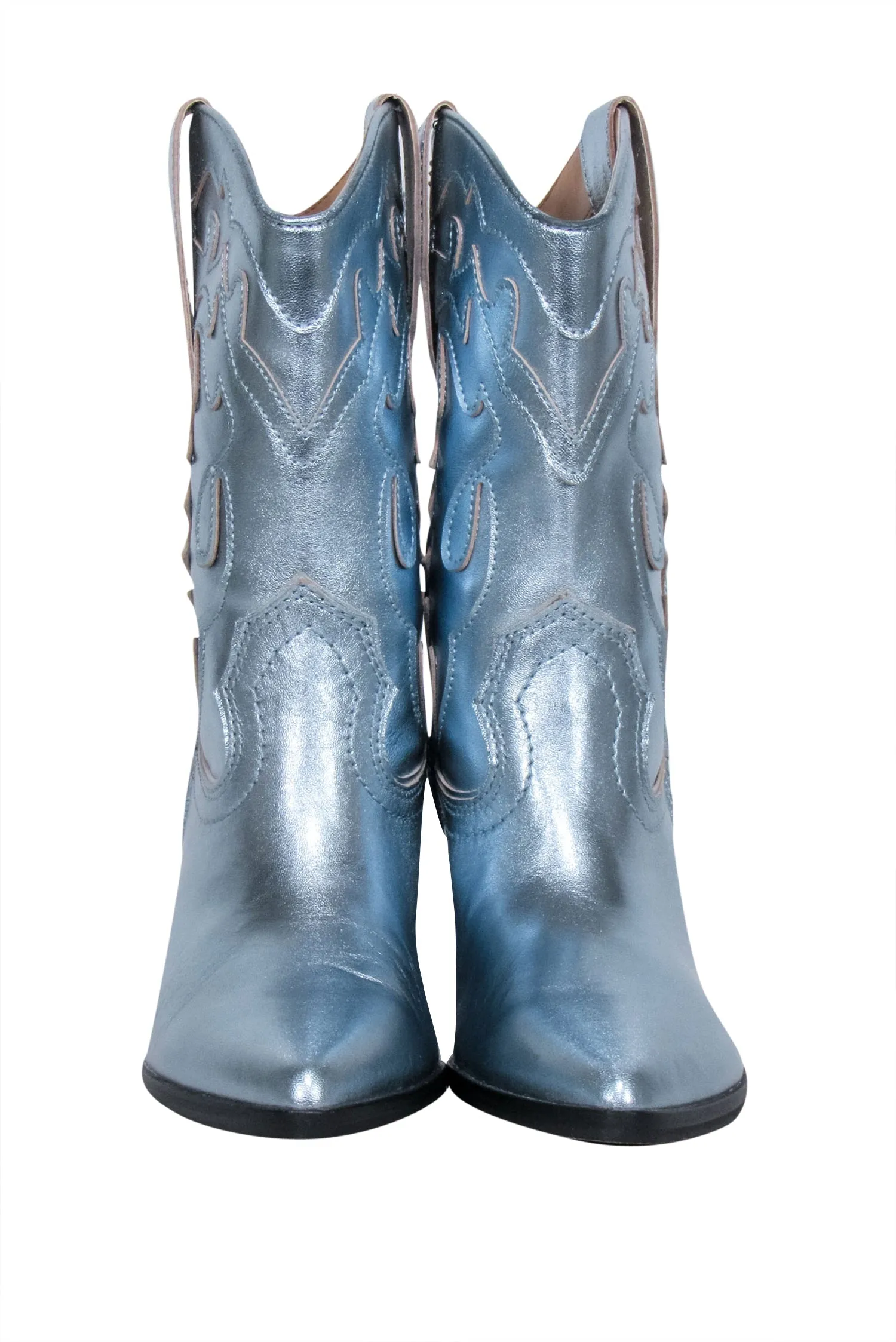 Dolce Vita - Metallic Blue Western Style Short Boots Sz 7.5