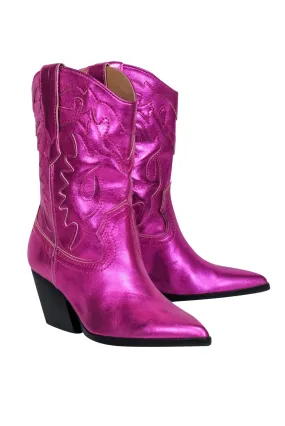 Dolce Vita - Metallic Pink Western Style Short Boots Sz 7.5