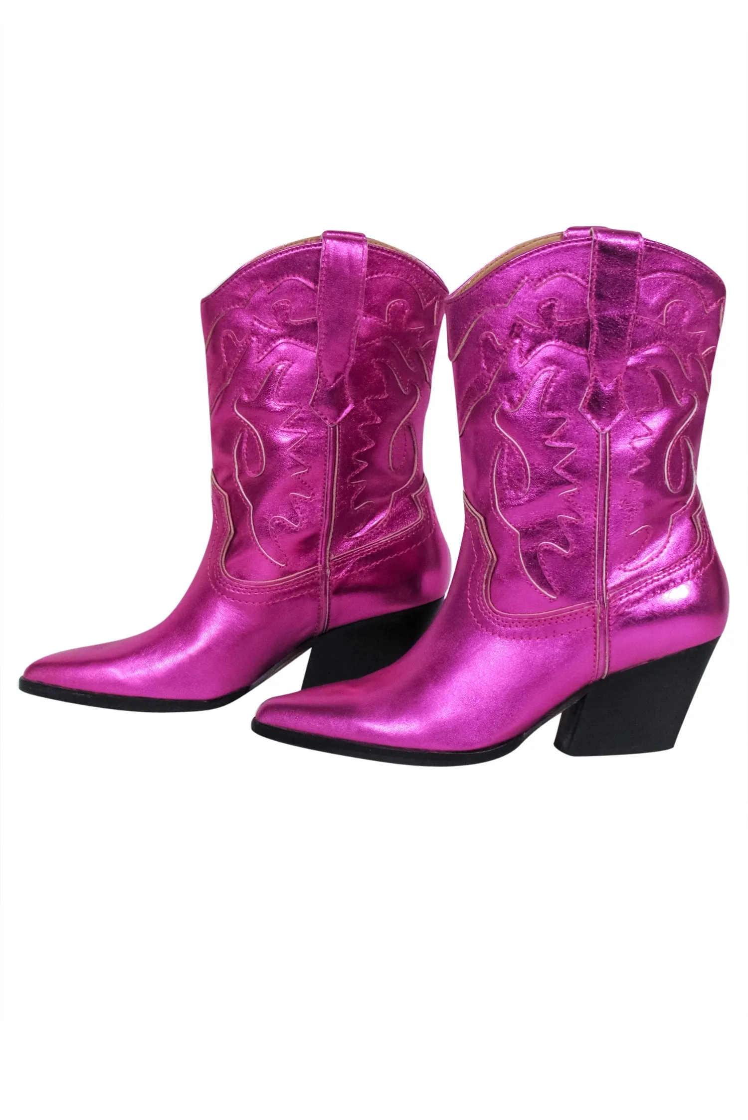 Dolce Vita - Metallic Pink Western Style Short Boots Sz 7.5