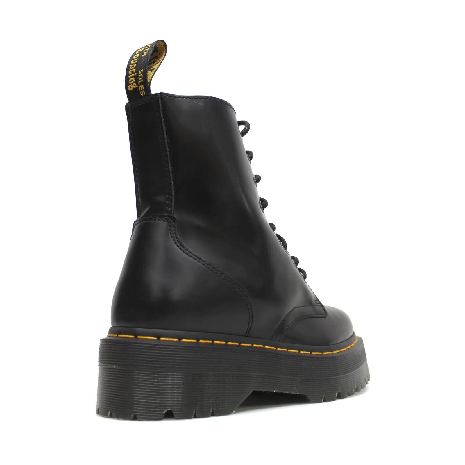 Dr. Martens Jadon Black Unisex Leather Mid-calf 8-eye Boots - UK 3