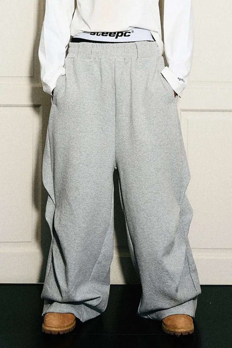 Draped Adjustable Cuff Knit Joggers